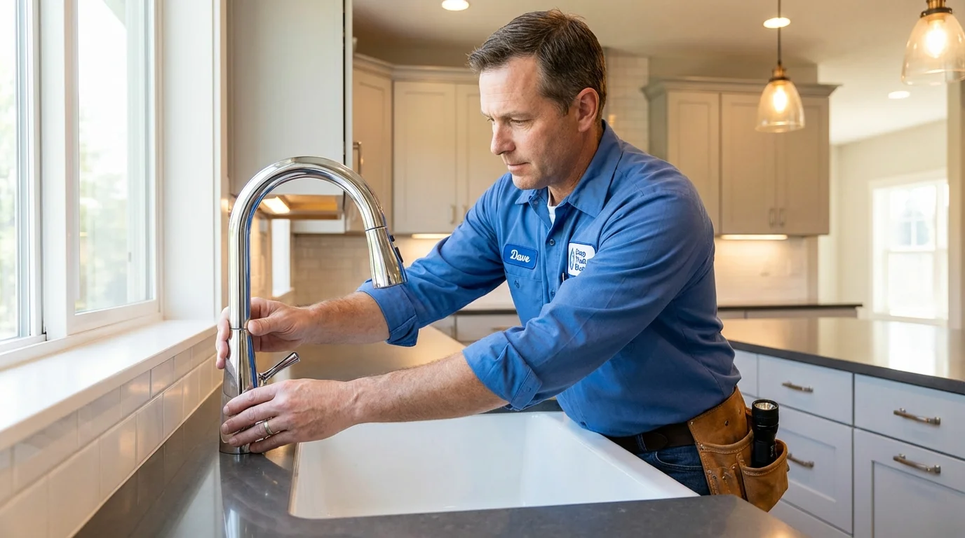 Kitchen faucet installation by Johns Plumbing LLC in Valley Stream