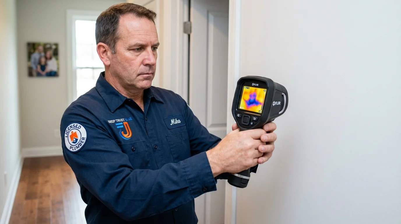 Thermal imaging leak detection by Johns Plumbing LLC in Valley Stream