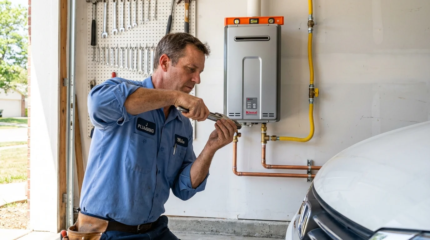 Tankless water heater installation by a Johns Plumbing LLC plumber in Valley Stream